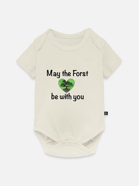 Hambacher Forst - Baby Premium Kurzarmbody - Naturweiß