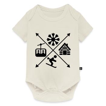 ki - Baby Premium Kurzarmbody - Naturweiß - Vorne