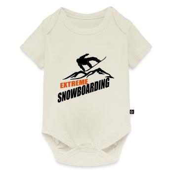 Snowboard - Baby Premium Kurzarmbody - Naturweiß - Vorne