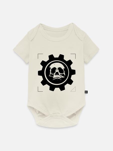SCHÄDELRAD GETRIEBEN - Baby Premium Kurzarmbody - Naturweiß
