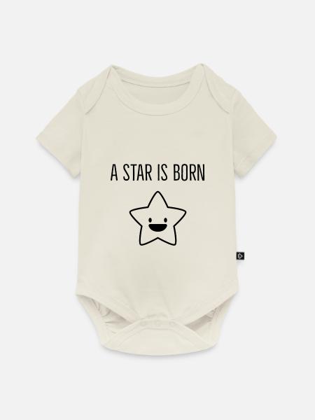 A Star Is Born - Baby Premium Kurzarmbody - Naturweiß