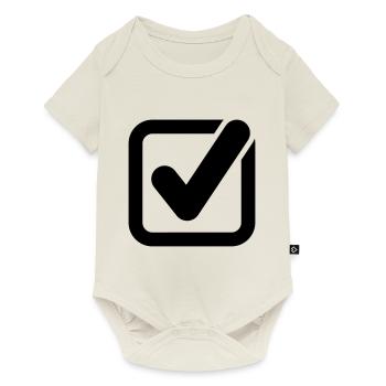 hook symbol icon - Baby Premium short-sleeve bodysuit - off white - Front