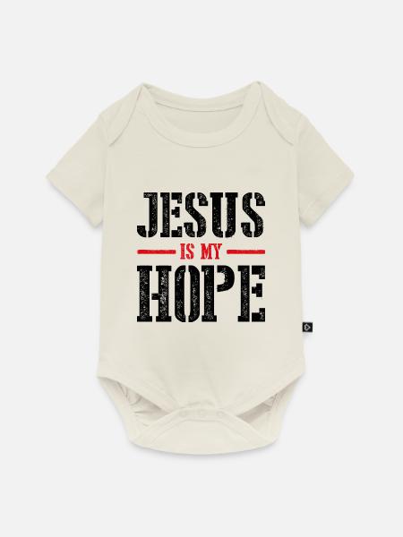 Jesus ist meine Hoffnung - Baby Premium Kurzarmbody - Naturweiß