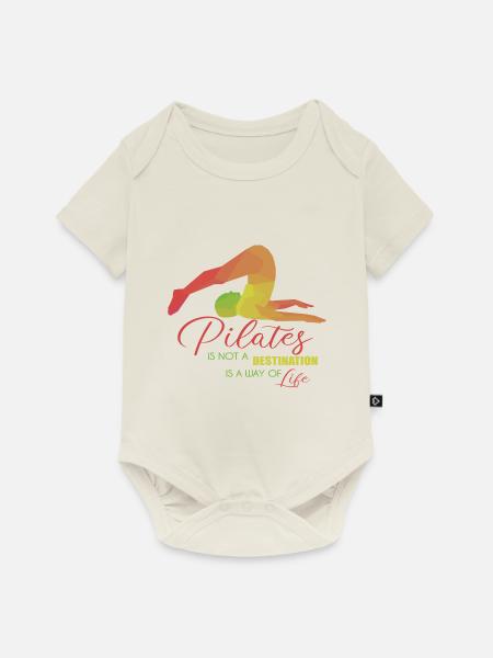 Pilates Geschenk - Baby Premium Kurzarmbody - Naturweiß
