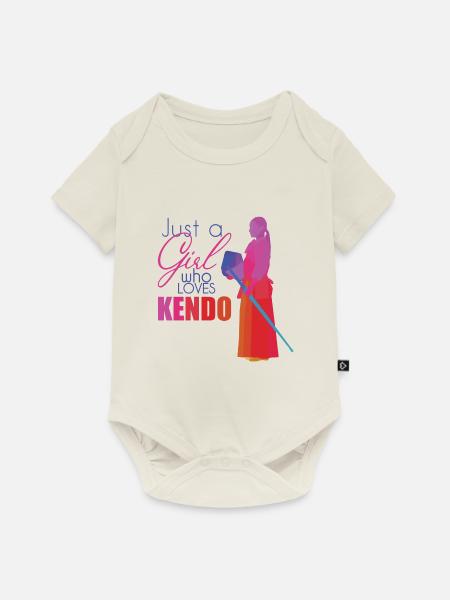 Kendo - Baby Premium Kurzarmbody - Naturweiß