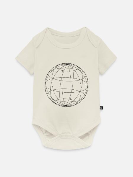 Kreis - Baby Premium Kurzarmbody - Naturweiß