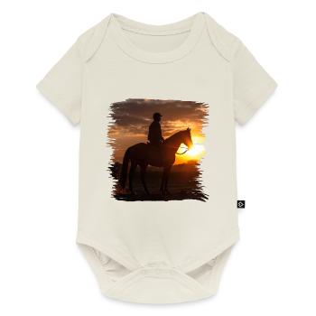 Horseback riding is an old tradition - Baby Premium short-sleeve bodysuit - off white - Front