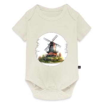 Les moulins à vent sont une attraction - Body à manches courtes Premium Bébé - blanc cassé - Devant