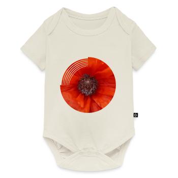 Red poppy is a symbol of fallen soldiers - Baby Premium short-sleeve bodysuit - off white - Front