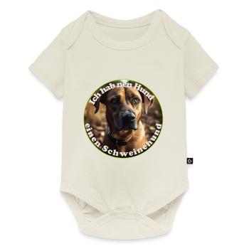 Ich habe einen Hund, es ist ein Schweinehund - Baby Premium Kurzarmbody - Naturweiß - Vorne