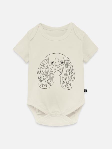 Cavalier King Charles Spaniel - Baby Premium Kurzarmbody - Naturweiß