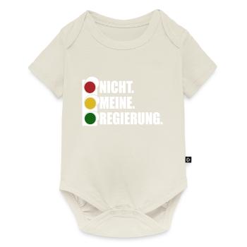 Ampel - Nicht meine Regierung - Spruch - Baby Premium Kurzarmbody - Naturweiß - Vorne
