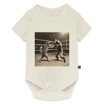 Raccoon / Animal / Photo / Wild / Funny / Robber - Baby Premium short-sleeve bodysuit - off white - Front