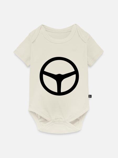 fliegend - Baby Premium Kurzarmbody - Naturweiß