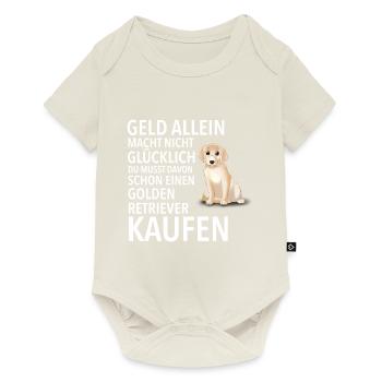Golden Retriever Glücklich - Golden Retriever - Baby Premium Kurzarmbody - Naturweiß - Vorne