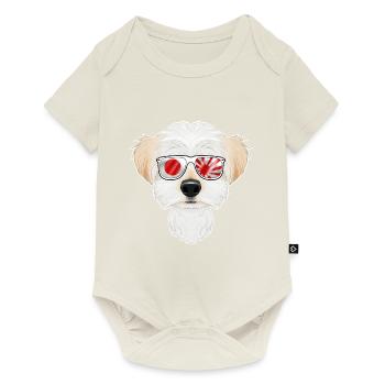 Lunettes de soleil Maltese Japan I drapeau japonais - Body à manches courtes Premium Bébé - blanc cassé - Devant