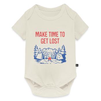 Prenez le temps de vous perdre Camping Randonnée Camping-car Randonneur - Body à manches courtes Premium Bébé - blanc cassé - Devant