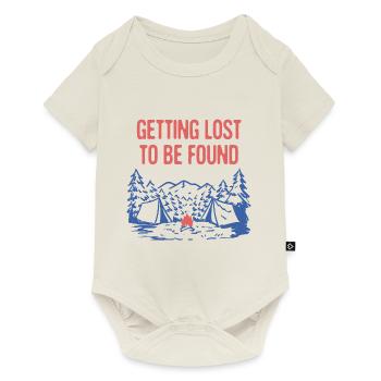Getting Lost to Be Found Camping Sayings Camper - Baby Premium short-sleeve bodysuit - off white - Front