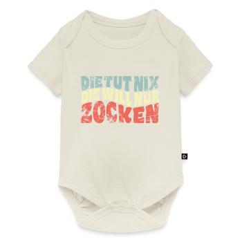 Die tut nix, die will nur zocken - Spruch - Baby Premium Kurzarmbody - Naturweiß - Vorne