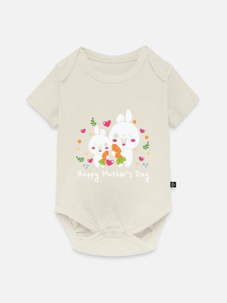 happy Mothersday - Baby Premium Kurzarmbody - Naturweiß