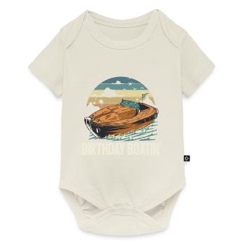 Pontoon Queen King Birthday Boatin Motorboat - Baby Premium short-sleeve bodysuit - off white - Front