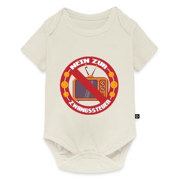 Nein zur Zwangssteuer - Baby Premium Kurzarmbody - Naturweiß - Vorne