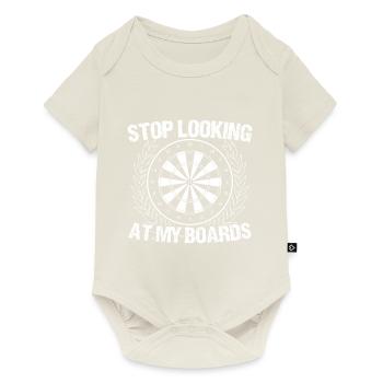 Dart Dartspieler Dartspiel Herren - Baby Premium Kurzarmbody - Naturweiß - Vorne