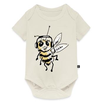 Cool Bee DJ - music bug - Baby Premium short-sleeve bodysuit - off white - Front