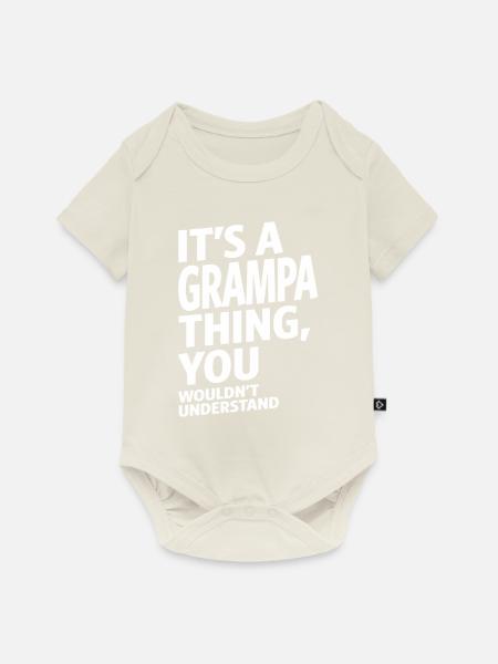 Es ist eine Opa-Sache - Baby Premium Kurzarmbody - Naturweiß