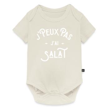 je peux pas j'ai salat idée cadeau humour muslim - Body à manches courtes Premium Bébé - blanc cassé - Devant