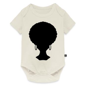 Afro Look Hairstyle - Baby Premium short-sleeve bodysuit - off white - Front