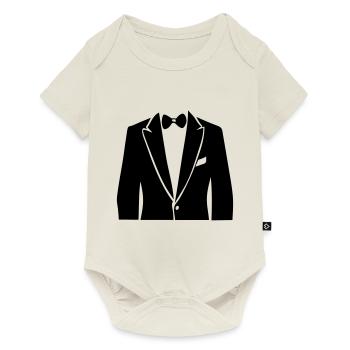 costume noeud papillon - Body à manches courtes Premium Bébé - blanc cassé - Devant