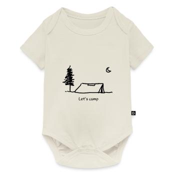Camping chemise tente nuit romantique road trip - Body à manches courtes Premium Bébé - blanc cassé - Devant