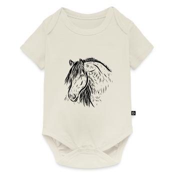 Horse - Baby Premium short-sleeve bodysuit - off white - Front