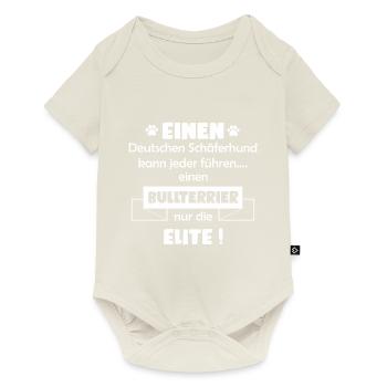 Bullterrier Hund - Bullterrier - Baby Premium Kurzarmbody - Naturweiß - Vorne