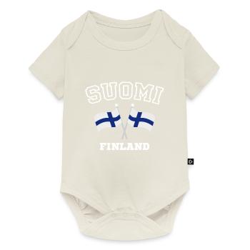 Suomi Finlande - Body à manches courtes Premium Bébé - blanc cassé - Devant