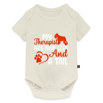 Zwergschnauzer Therapeut Hat Vier Beine Lustige - Baby Premium Kurzarmbody - Naturweiß - Vorne