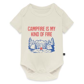 Campfire is My Kind of Fire Camping Hiking Camper - Baby Premium short-sleeve bodysuit - off white - Front