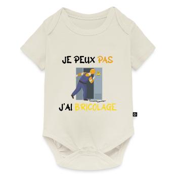 je peux pas j'ai bricolage - Bricolage !! - Body à manches courtes Premium Bébé - blanc cassé - Devant