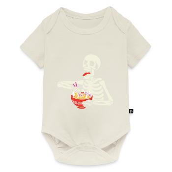 Halloween Skeleton Ramen - Baby Premium short-sleeve bodysuit - off white - Front