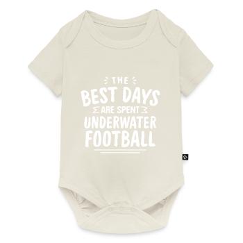 The Best Days Are Spent Underwater Football Summer - Baby Premium short-sleeve bodysuit - off white - Front