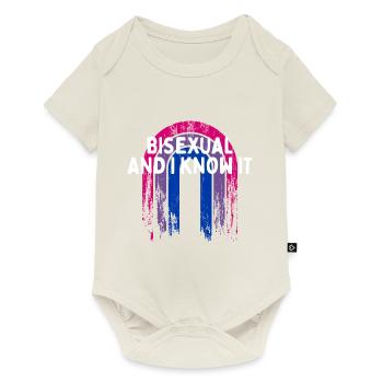 Bisexual and I Know it Bi LGBTQ Bi Pride LGBT - Baby Premium short-sleeve bodysuit - off white - Front