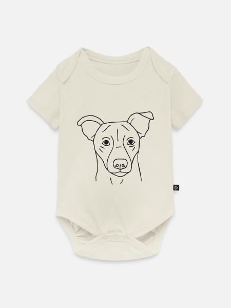 Jack Russell Terrier - Baby Premium Kurzarmbody - Naturweiß