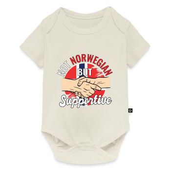 Not Norwegian But Supportive Country Traveler - Baby Premium short-sleeve bodysuit - off white - Front