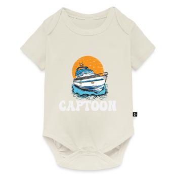 Captoon Captain Papa Pontoon King Father's Day - Baby Premium short-sleeve bodysuit - off white - Front