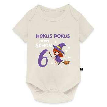 6. Geburtstag Hexerei Zauberei Hexe - Baby Premium Kurzarmbody - Naturweiß - Vorne