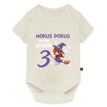 3. Geburtstag Hexerei Zauberei Hexe - Baby Premium Kurzarmbody - Naturweiß - Vorne