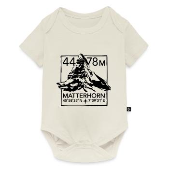 Matterhorn Zermatt Hike Souvenir de randonnée - Body à manches courtes Premium Bébé - blanc cassé - Devant