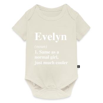 Evelyn Definition Cool Name Saying Gift - Baby Premium short-sleeve bodysuit - off white - Front