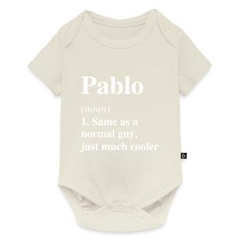 Pablo Définition Cool Nom Dicton Cadeau - Body à manches courtes Premium Bébé - blanc cassé - Devant